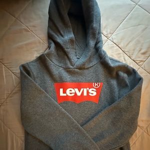 Levi’s grey fleece hoodie kids